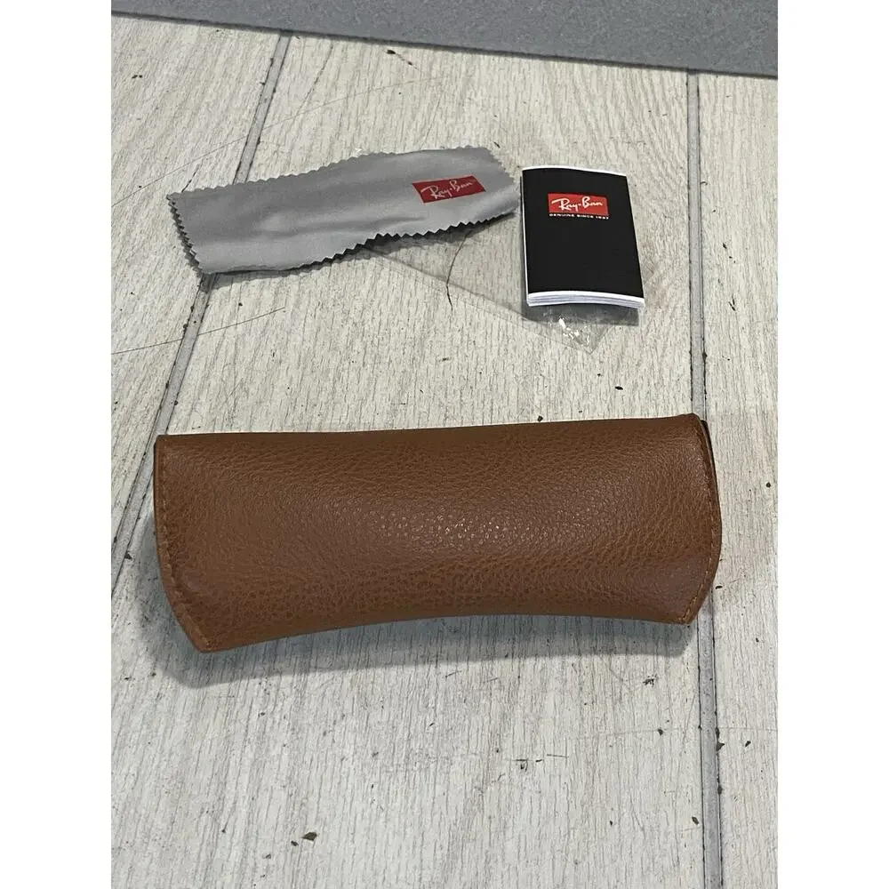 RAY BAN BROWN CASE ONLY GLASSES SUNGLASSES SOFT LEATHER HARD POUCH HOLDER CLOTH